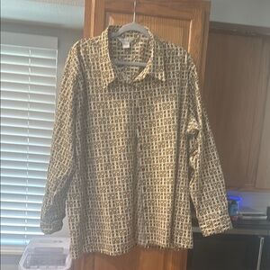 Silhouettes Geometric Print Shirt